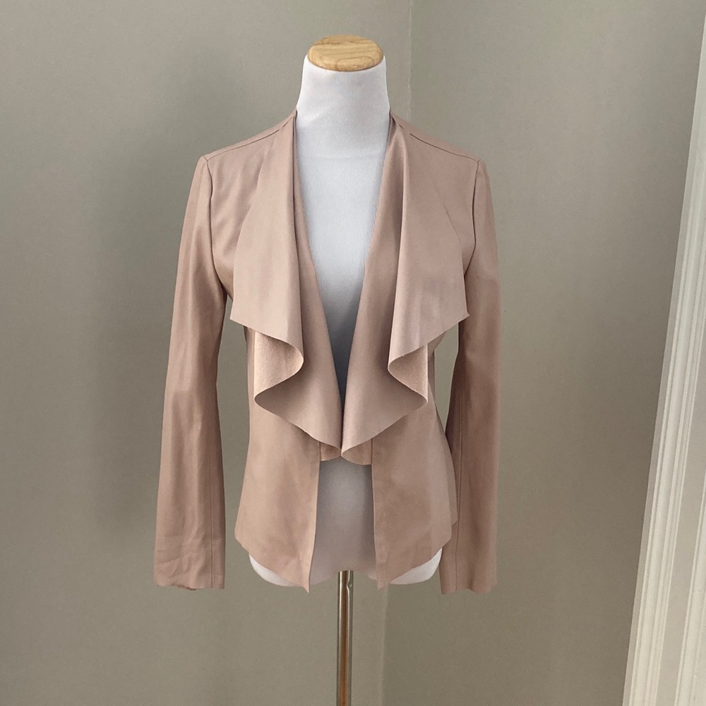 Zara - Women's Blush Draped Blazer